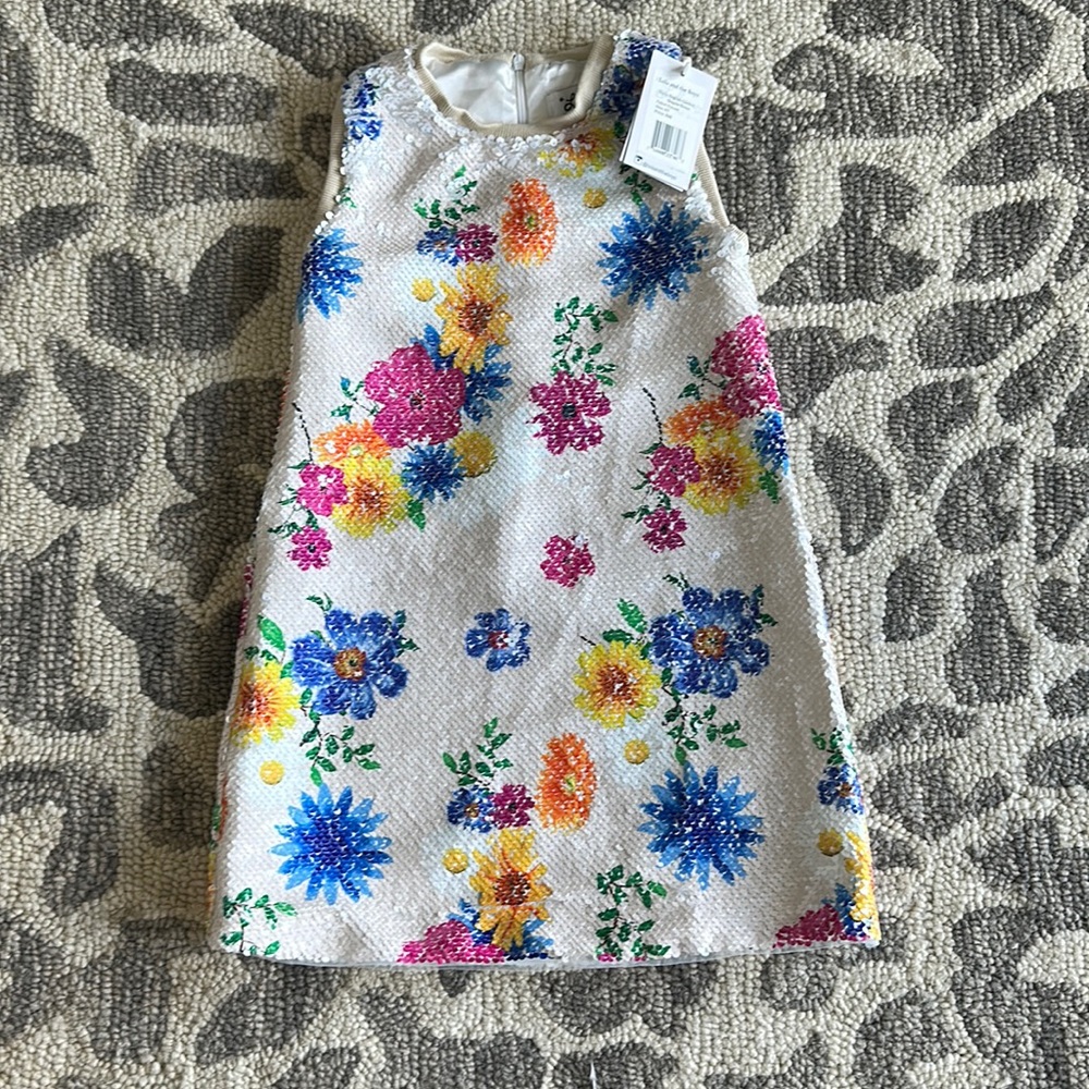 Lola + The Boys floral sequins dress